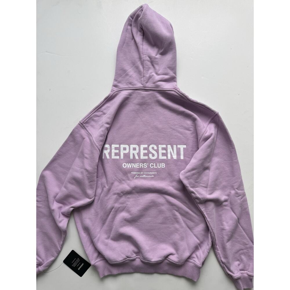 Represent Owners Club Pastel Lilac Hoodie Men's Large Oversized Small